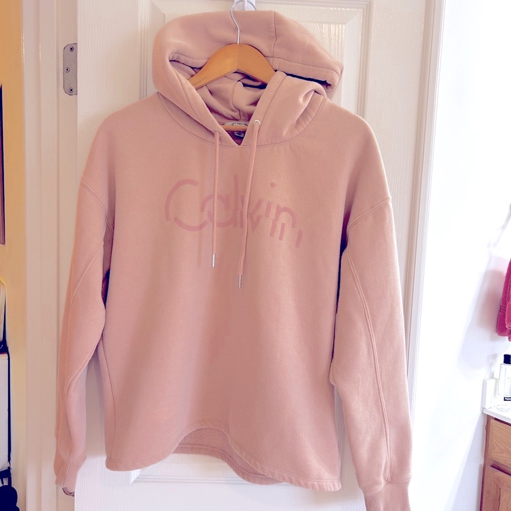 Calvin Klein Jeans Hoodie Dusty Pink Size XL